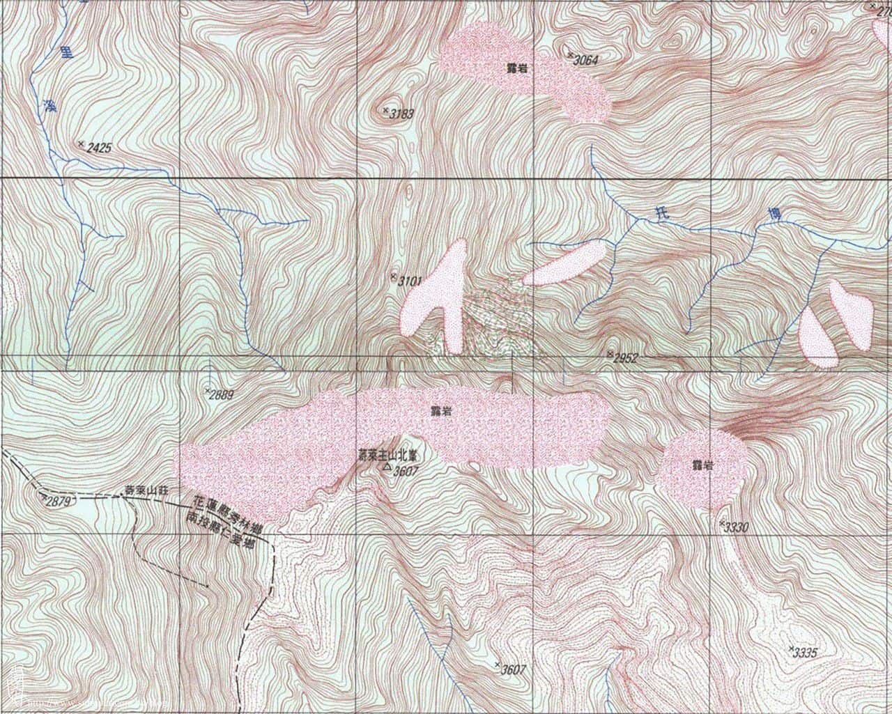 終極的等高線地形圖：經建版奇萊主山北峰